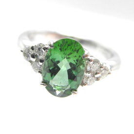 Ptトルマリンリング ダイヤモンド 0.30ct トルマリン 1.64ct ジュエリー リング 指輪 プレゼント 贈り物 ギフト 女性用