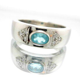 Ptパライバトルマリンリング ダイヤモンド 0.28ct パライバ 0.04ct ジュエリー リング 指輪 プレゼント 贈り物 ギフト 女性用 F7113