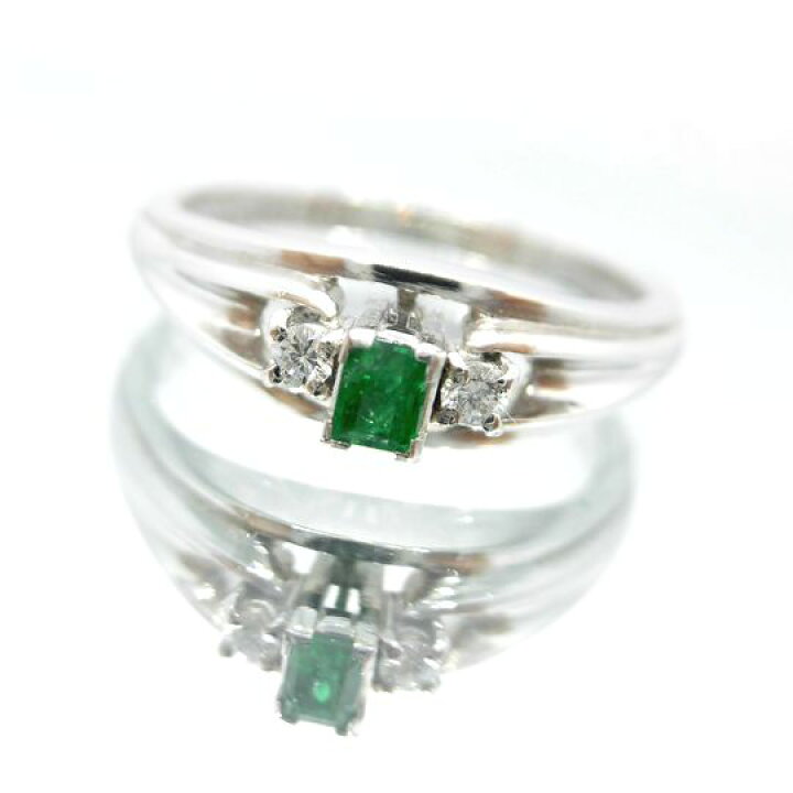 楽天市場】PTエメラルドリング プラチナ エメラルド 0.08ct 
