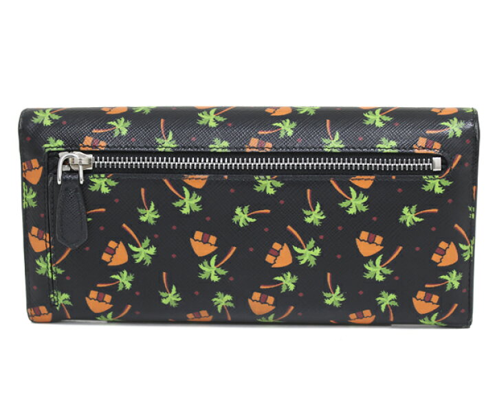 楽天市場】プラダ(PRADA)サフィアーノレザー(ブラック×ヤシの木)二 