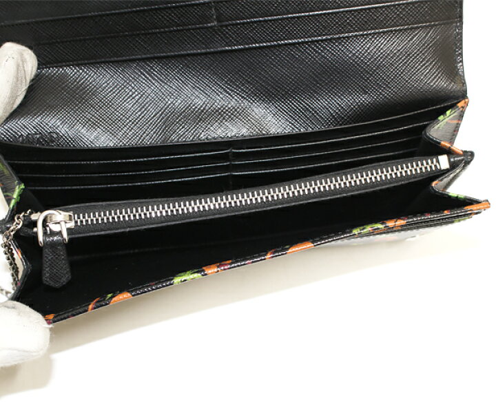 楽天市場】プラダ(PRADA)サフィアーノレザー(ブラック×ヤシの木)二 