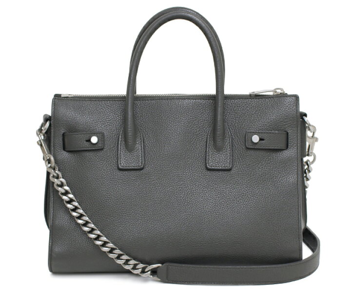 楽天市場】SAINT LAURENT(サンローラン)カーフレザー:グレーサックド 