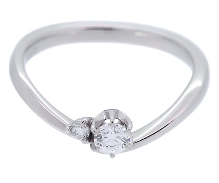 楽天市場】Pt900 ダイヤリング サイドストーンメインダイヤ 0.15ct 