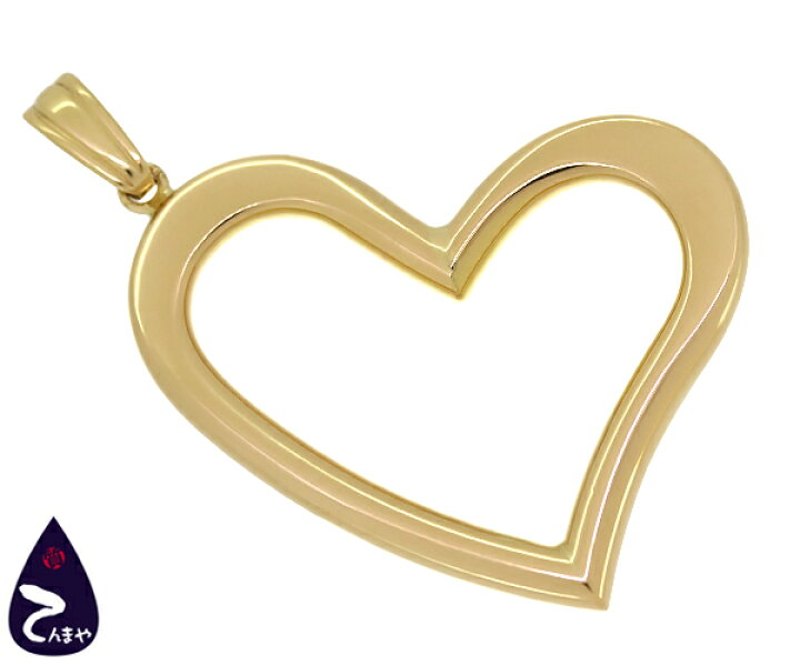 楽天市場】K18 ペンダントトップ ハートモチーフ総重量 約1.8g 全長 約  