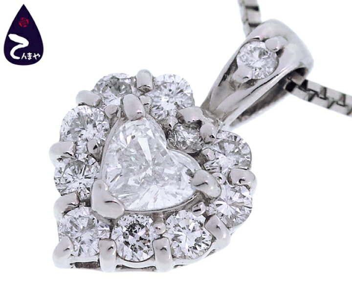 楽天市場】Pt850/900 ダイヤトップ付ネックレス一粒ダイヤ 0.16ct  