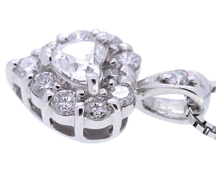 楽天市場】Pt850/900 ダイヤトップ付ネックレス一粒ダイヤ 0.16ct  