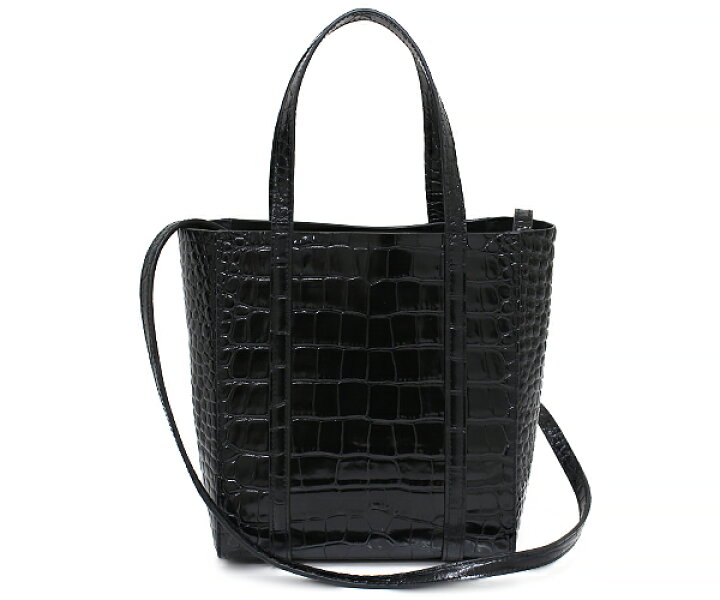 楽天市場】バレンシアガ(BALENCIAGA)クロコ型押しレザー：ブラック 