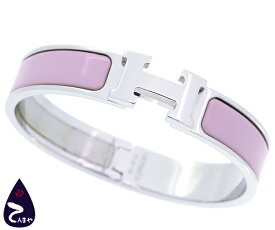 HERMES(エルメス)クリックH PM ブレスレット バングルメタル/エナメル(シルバー×ピンク)【質屋出店】【掘り出しモノ】【ファッション】【ブランド】【質流れ】【中古】Y3T1R125080100