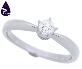 Wish upon a star(ウィッシュ アポン ア スター)Pt950 ダイヤリングメインダイヤ 0.172ct メレダイヤ 0.01ct約3.4g 約8号 鑑定書付【質屋出店】【掘り出しモノ】【ファッション】【ブランド】【質流れ】【中古】Y3T1R125100700