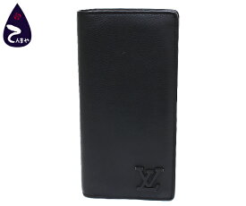 ルイ・ヴィトンLVアエログラム レザー：ノワールポルトフォイユ ブラザ NM 二つ折り長財布型番：M69980【質屋出店】【掘り出しモノ】【ファッション】【ブランド】【質流れ】【中古】Y3T1R125101010