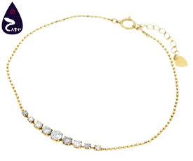 K18 ダイヤ ブレスレットダイヤ9石 合計0.79ctカットボールチェーン 最長約20cm 約2.1g【質屋出店】】【掘り出しモノ】【ファッション】【ブランド】【質流れ】【中古】Y3T1R125102800