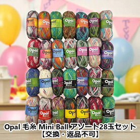 Opal 毛糸 ミニボール/Mini Ball アソート28玉セット【交換・返品不可】