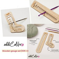 addi Calibro木製ニードルサイズメジャーセット 【ネコポス便対応商品】