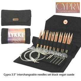 LYKKE 3.5"付け替式輪針CYPRA（COPPER NEEDLES）セット短針（3.5インチ回転式コード）