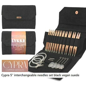LYKKE 5" 付け替式輪針CYPRA(COPPER NEEDLES)セット（5インチ回転式コード）