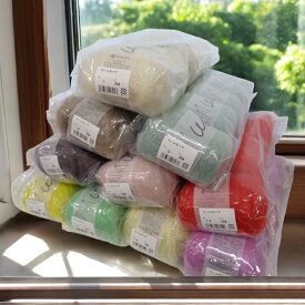 おまとめ買いがお得！ウール　モヘヤ　20g テライ特選色【同色5玉1袋】【横田　ダルマ毛糸】