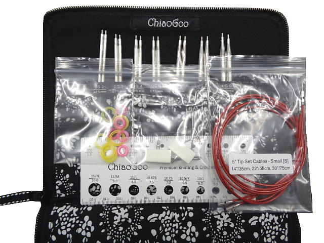 ChiaoGoo（チャオグー）TWIST Red Lace SMALL　メタル切替式輪針セット（シャフト13ｃｍ）ロングタイプ7500-S |  毛糸・手芸の店　テライ
