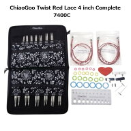 ChiaoGoo（チャオグー）TWIST Red コンプリート　メタル切替式輪針セット（シャフト10cm）ショートタイプ…