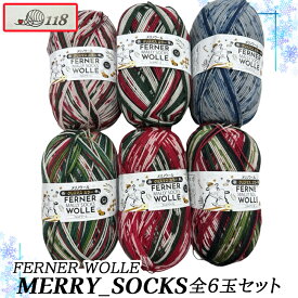 FERNER_WOLLE クリスマスカラー　4-fach（全6玉セット）
