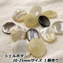 シェルボタン　20-25mmサイズ　1個売り（超お得なバラ売り）
