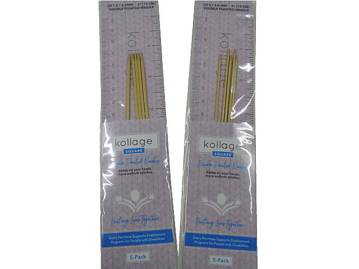 楽天市場】kollage-Double-Pointed-Needles コラージュ四角の5本組両針 