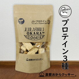 プロテイン3種　倉敷おからクッキー (プレーン、チョコチップ、ココアのミックス)“