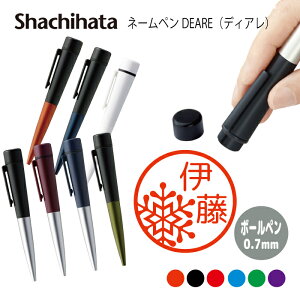 ネームペン ハンコ付きボールペン シャチハタ ディアレ 雪 結晶 冬 送料込 判子 ボールペン ギフト 卒業 記念品 お名前スタンプ 結婚祝い はんこ ハンコ みました 先生 かわいい 就職 入園 入