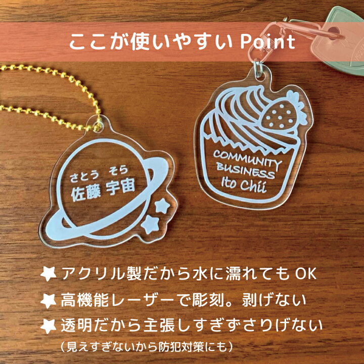 楽天市場】アクリルキーホルダー オーダー 名前入り 名入れ アクキー 
