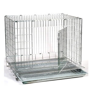 【犬用ケージ】PROステンレスケージ L−LSD 長面扉(740mm×550mm×H650mm)【ペットケージ 折りたたみ 犬用 犬 ケージ サークル 猫 サークル 屋内 キャットケージ 室内 】【犬 ケージ 檻】【頑丈
