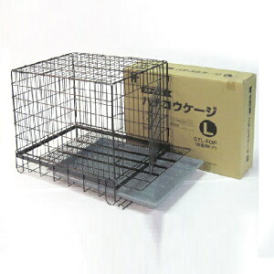 【ハチコウケージ】ハチコウ スチールケージ L−FOP 短面扉(560mm×760mm×H680mm)【ペットケージ 折りたたみ 犬用 犬 ケージ サークル 猫 サークル 屋内 キャットケージ 室内 】【犬 ケージ