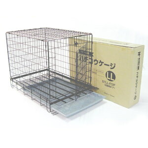 【ハチコウケージ】ハチコウ スチールケージ LL−FOP 短面扉(640mm×930mm×H760mm)【ペットケージ 折りたたみ 犬用 犬 ケージ サークル 猫 サークル 屋内 キャットケージ 室内 】【犬 ケージ