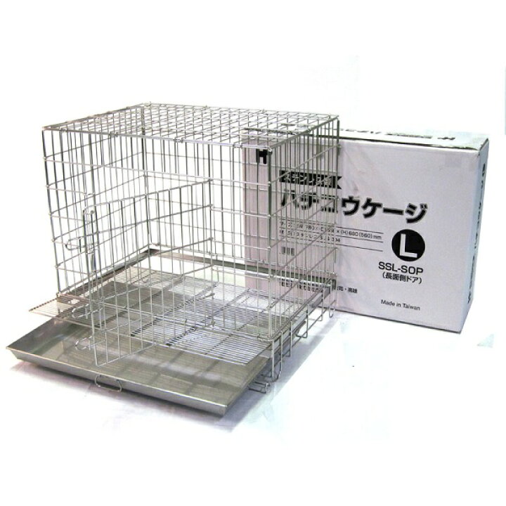楽天市場】【犬用ケージ】ハチコウ ステンレスケージ L−SOP 長面 