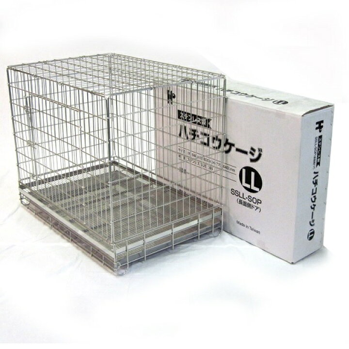 楽天市場】【犬用ケージ】ハチコウ ステンレスケージ LL−SOP 長 