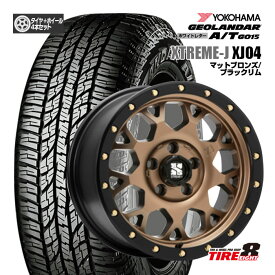 【人気の4WD・SUV用ホイール】デリカD:5・RAV4（30/50系 PHV除く）などXTREAM-J エクストリームJ XJ0416×7.0J+35 5/114マットブロンズ/ブラックリムヨコハマジオランダーA/T G015235/70R16アウトラインホワイトレター新品タイヤ ホイールセット