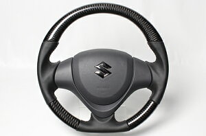 REAL レアル ステアリング【ジムニーJB23W-10型/ジムニーシエラJB43W-9型】ブラックカーボン 送料無料(沖縄と離島は送料着払い)