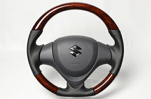 REAL レアル ステアリング【ジムニーJB23W-10型/ジムニーシエラJB43W-9型】ブラウンウッド 送料無料(沖縄と離島は送料着払い)