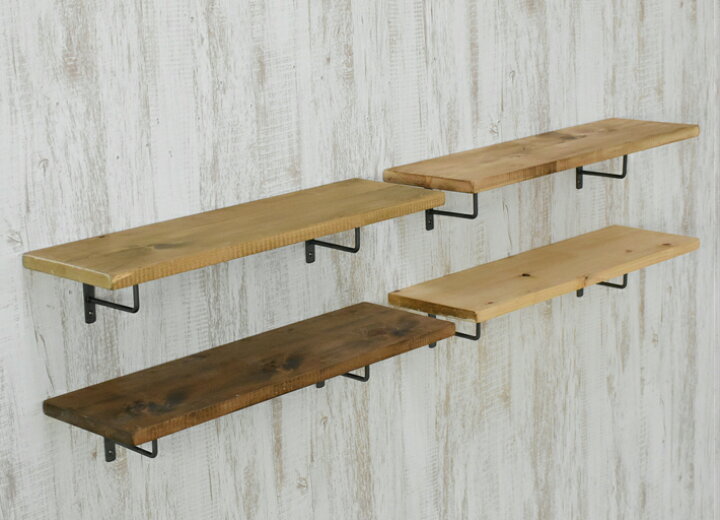 楽天市場 ウォールシェルフ 4色 幅75cm 奥行18cm キッチンラック キッチン棚 サニタリー棚 北欧 壁掛け 棚 Diy ウォールラック 脱衣 棚 天然木 棚板 アンティーク風 送料無料 通販のtk Style Shop