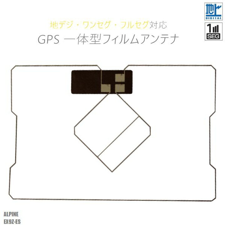 楽天市場】GPS一体型フィルムアンテナ アルパイン ALPINE 用 EX9Z-ES 
