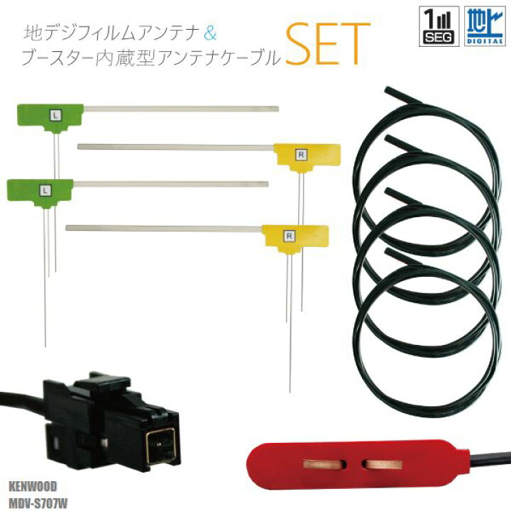 楽天市場】MDV-S707W ナビ ケンウッド 対応 フィルムアンテナ コード 4 