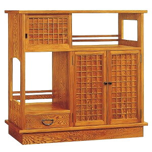 民芸飾棚 屋久杉 末広 30 古典木工 九州大川産