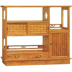 民芸飾棚 屋久杉 浮舟 35 古典木工 九州大川産