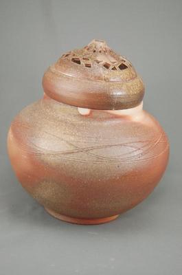 I-3焼締大丸3変化花器香炉骨壷7号美術品として、生前は香炉として使用!