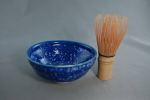 群青天目 抹茶茶碗  文部大臣奨励賞受賞作家 荒川明作 木箱付き こだわりのギフト 還暦祝い などの贈り物に最適 無料ラッピング  dch-31