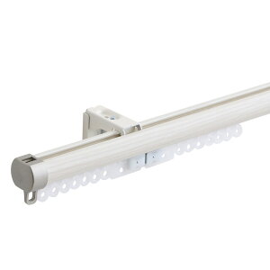 日本製 カーテンレール シングルタイプ 1.6〜3m(伸縮) カーテンレール シングル 伸縮機能カーテンレール 伸縮幅 1.6〜3m 木目 ホワイト ブラウン マンション キッチン リビング 伸縮可能 簡単取