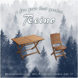 折りたたみガーデンテーブル・チェア(5点セット)人気のアカシア材、パラソル使用可能 | reino-レイノ- テーブル チェア 椅子 セット いす アカシア ガーデン ガーデニング パラソル 木製 サ