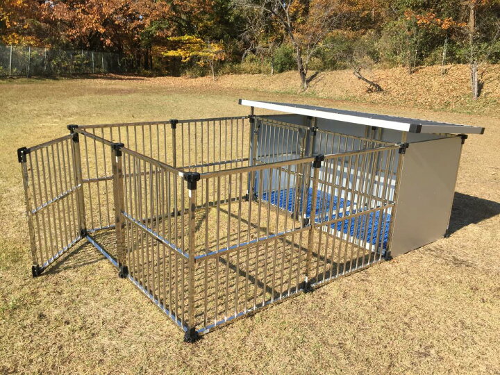 楽天市場】犬小屋 屋外 大型犬 中型犬 ステンレス製 屋根付き 【1.5坪 