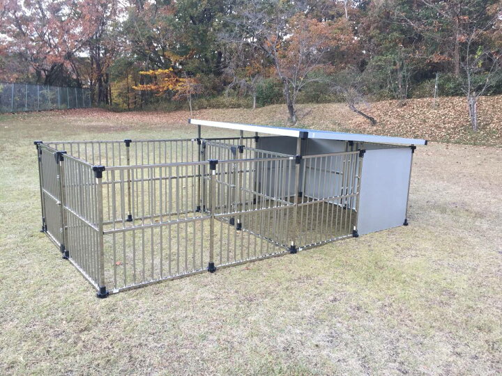 WY13/3 ステンレス ドッグハウス 犬小屋 大型犬 中型犬 マルチサークル 
