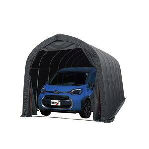 南栄工業パイプ車庫2540B Quick・軽自動車用(角パイプベース式)送料無料   車庫 ガレージ ガレージ車庫