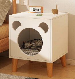 木製 キャットハウス キューブ型 猫用キャビネット 猫家具 夏 冬 ケージ タワー ねこ ネコ ストレス発散 ペット 犬 室内用 木製 家具 おしゃれ デザイン 高品質 綺麗 化粧板 使用 猫用 ハウス デザイン性 プレゼント 贈り物 収納 地震発生時 上からの落下物 大切 ガード