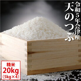 天のつぶ 精米 20kg（5kg×4）会津産 令和5年産 お米 ※沖縄は送料別途1000円